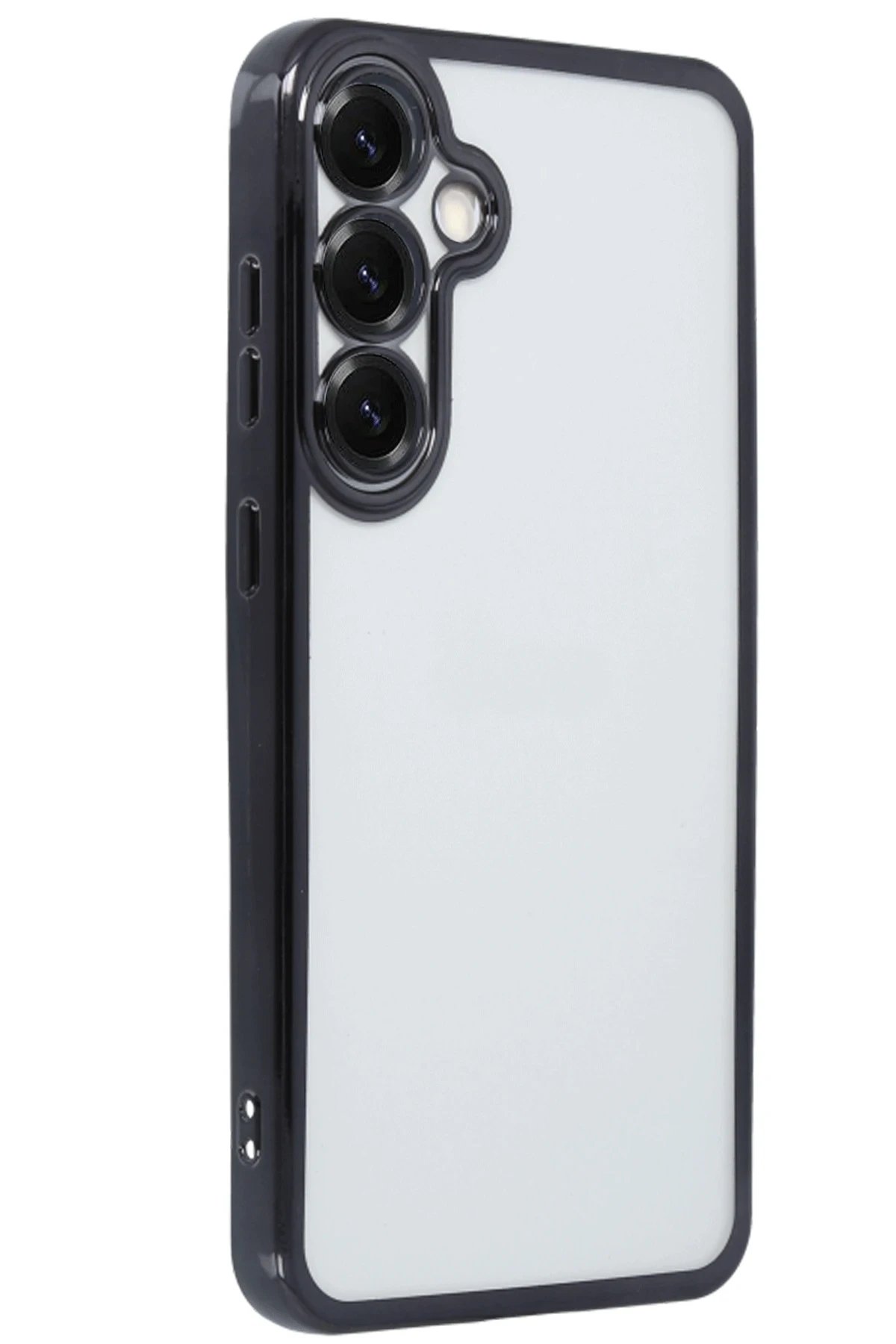 Samsung Galaxy S25 Plus Kılıf Lensli Silikon - Siyah-(5796) - Görsel 2