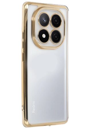 Xiaomi Redmi Note 14 Pro Plus Kılıf Lensli Silikon - Gold-(5796)