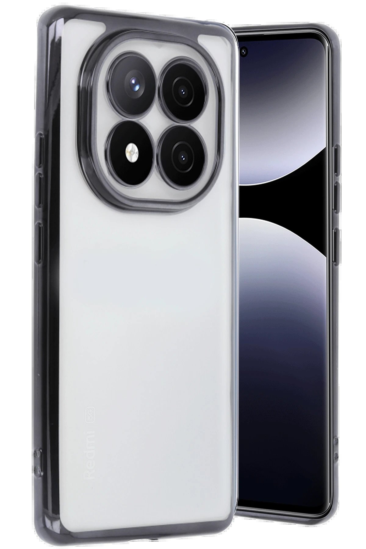 Xiaomi Redmi Note 14 Pro 4G Kılıf Lensli Silikon - Siyah-(5796) - Görsel 2