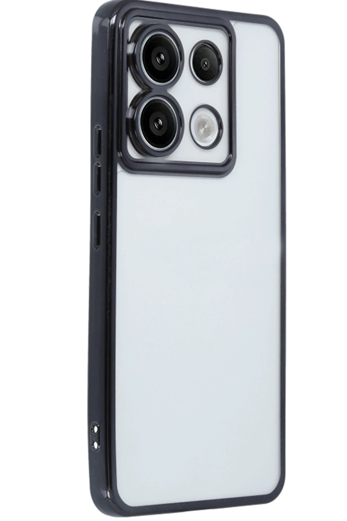 Xiaomi Redmi Note 13 Pro 4G Kılıf Lensli Silikon - Siyah-(5796) - Görsel 2