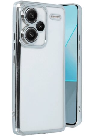 Xiaomi Redmi Note 13 Pro Plus Kılıf Lensli Silikon - Gümüş-(5796)