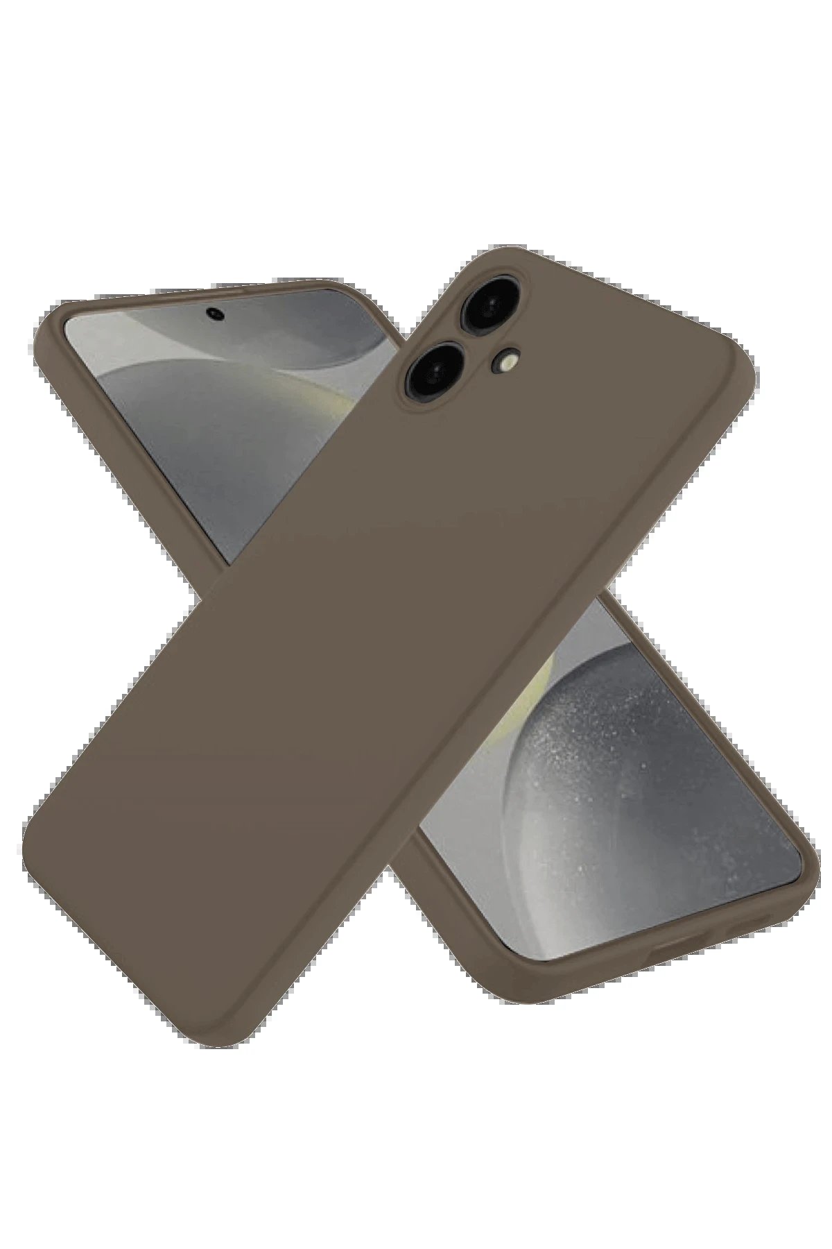 Samsung Galaxy A06 Kılıf First Silikon - Kahverengi-(5796)