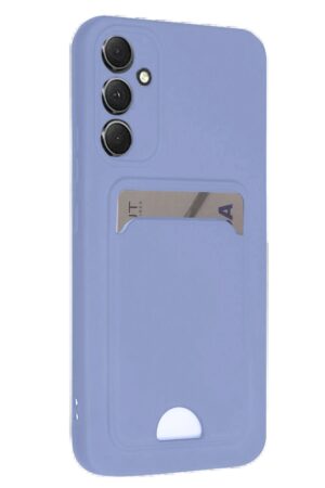 Samsung Galaxy A16 5G Kılıf Kelvin Kartvizitli Silikon - Lila-(5796)