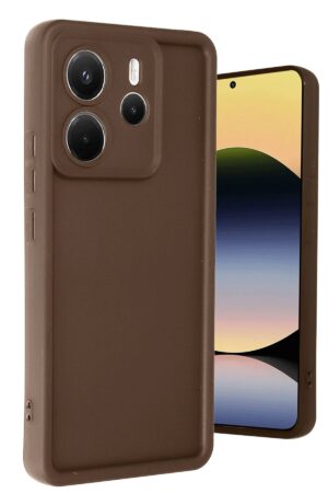 Xiaomi Redmi Note 14 4G Kılıf Viera Silikon - Kahverengi-(5796)