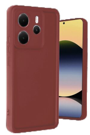 Xiaomi Redmi Note 14 4G Kılıf Viera Silikon - Bordo-(5796)