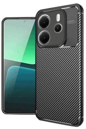 Xiaomi Redmi Note 14 4G Kılıf Auto Focus Karbon Kapak - Siyah-(5796)