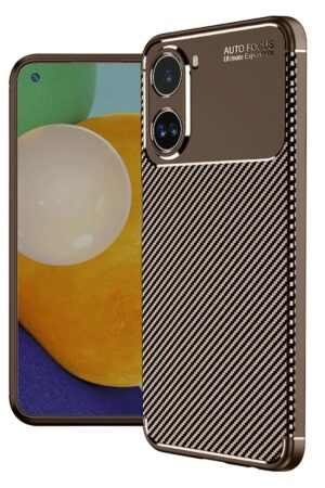 Xiaomi Poco X7 Pro Kılıf Auto Focus Karbon Kapak - Kahverengi-(5796)