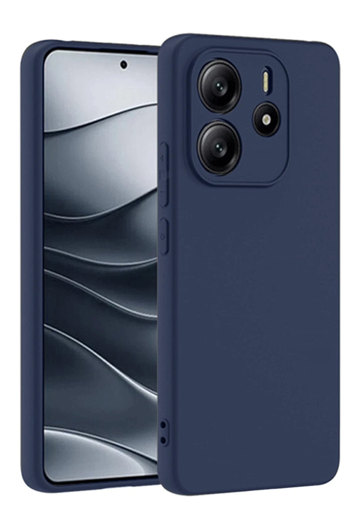 Xiaomi Redmi Note 14 4G Kılıf First Silikon - Lacivert-(5796) - Görsel 3