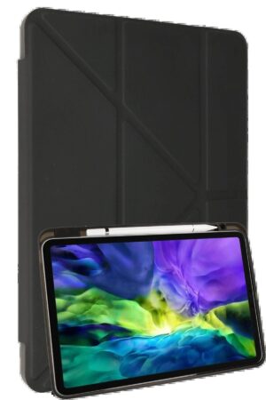 Samsung Galaxy X910 Tab S9 Ultra 14.6 Kılıf Kalemlikli Mars Tablet Kılıfı - Koyu Gri-(5796)