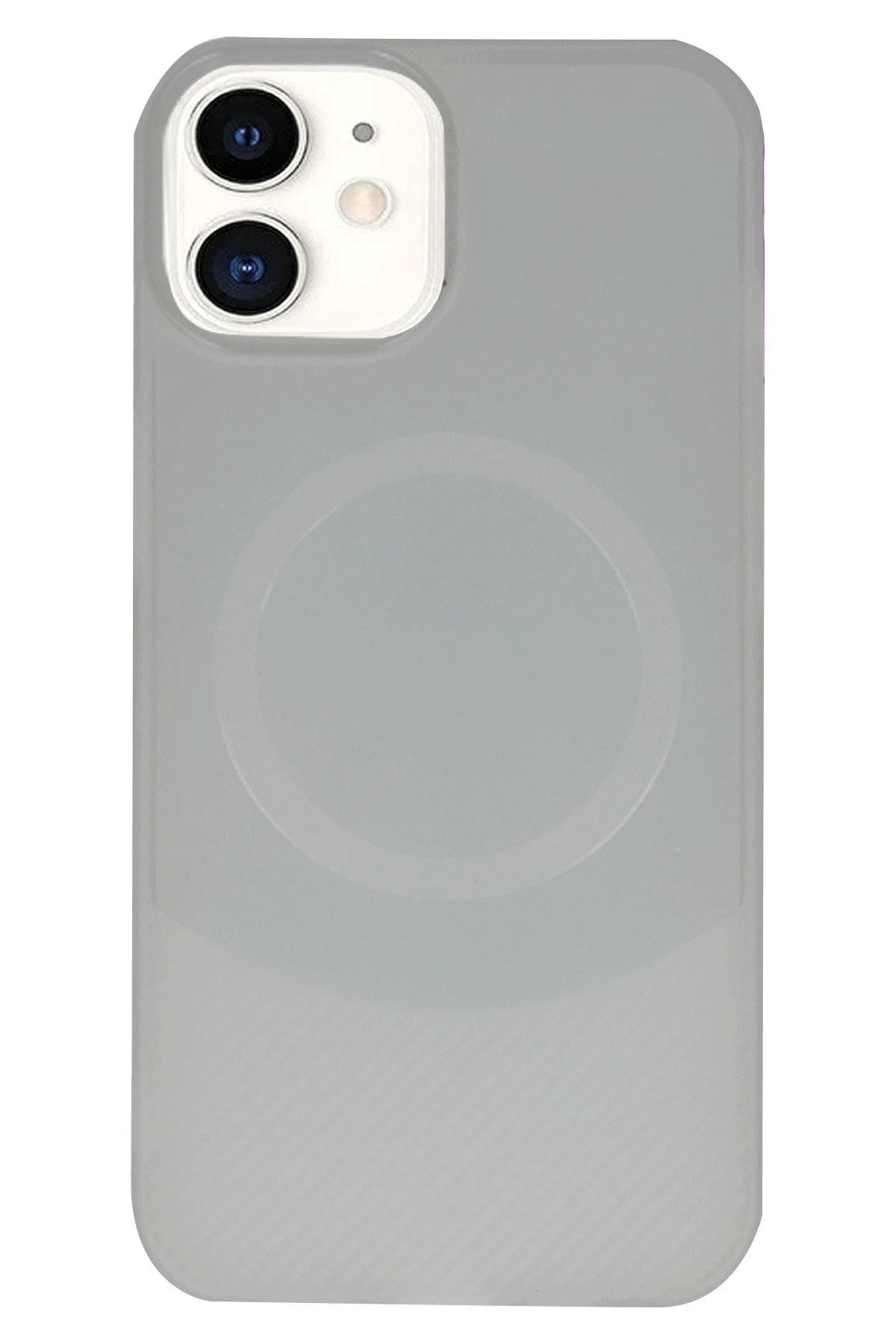 iPhone 11 Kılıf Maya Karbon Kapak - Gri-(5796) - Görsel 3