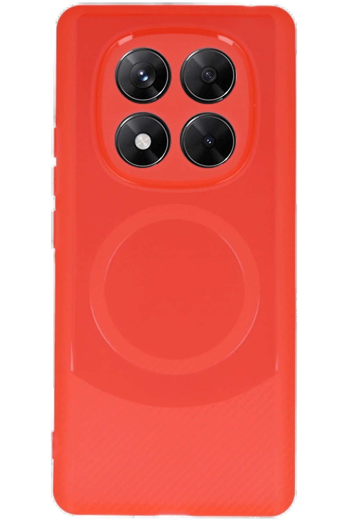 Xiaomi Redmi Note 14 Pro 4G Kılıf Maya Karbon Kapak - Kırmızı-(5796) - Görsel 2