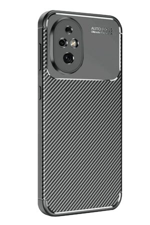 Honor 200 Kılıf Auto Focus Karbon Kapak - Siyah-(5796)