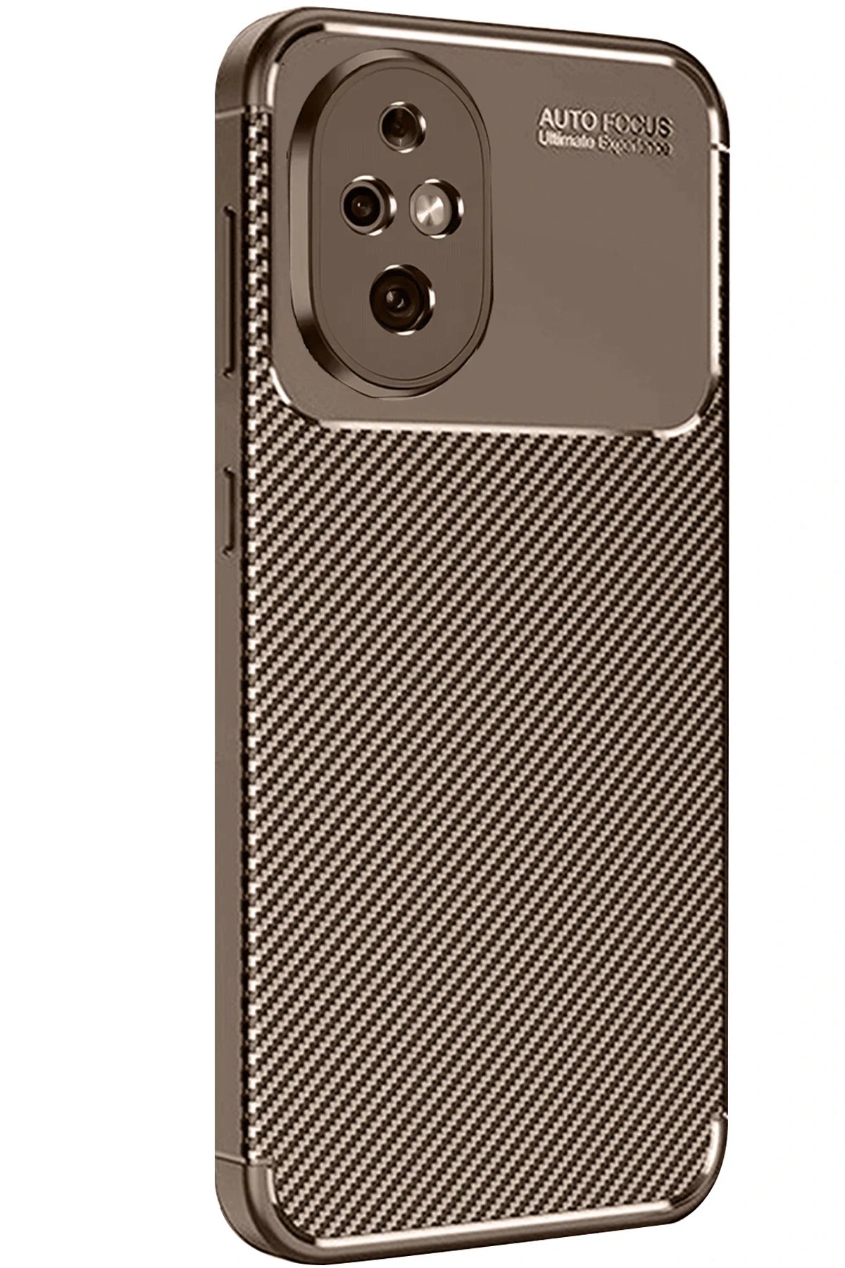 Honor 200 Kılıf Auto Focus Karbon Kapak - Kahverengi-(5796) - Görsel 2