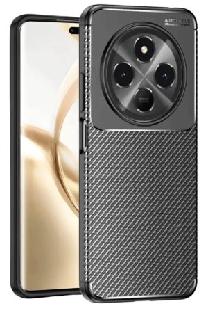 Tecno Spark 30C Kılıf Auto Focus Karbon Kapak - Siyah-(5796)