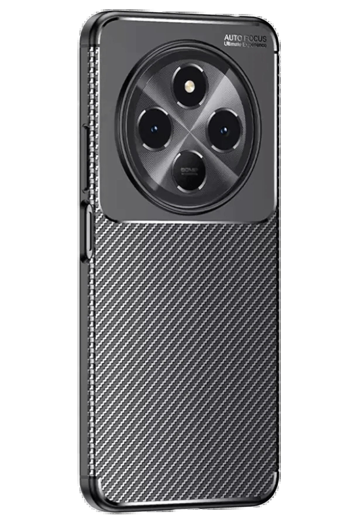 Tecno Spark 30C Kılıf Auto Focus Karbon Kapak - Siyah-(5796) - Görsel 2