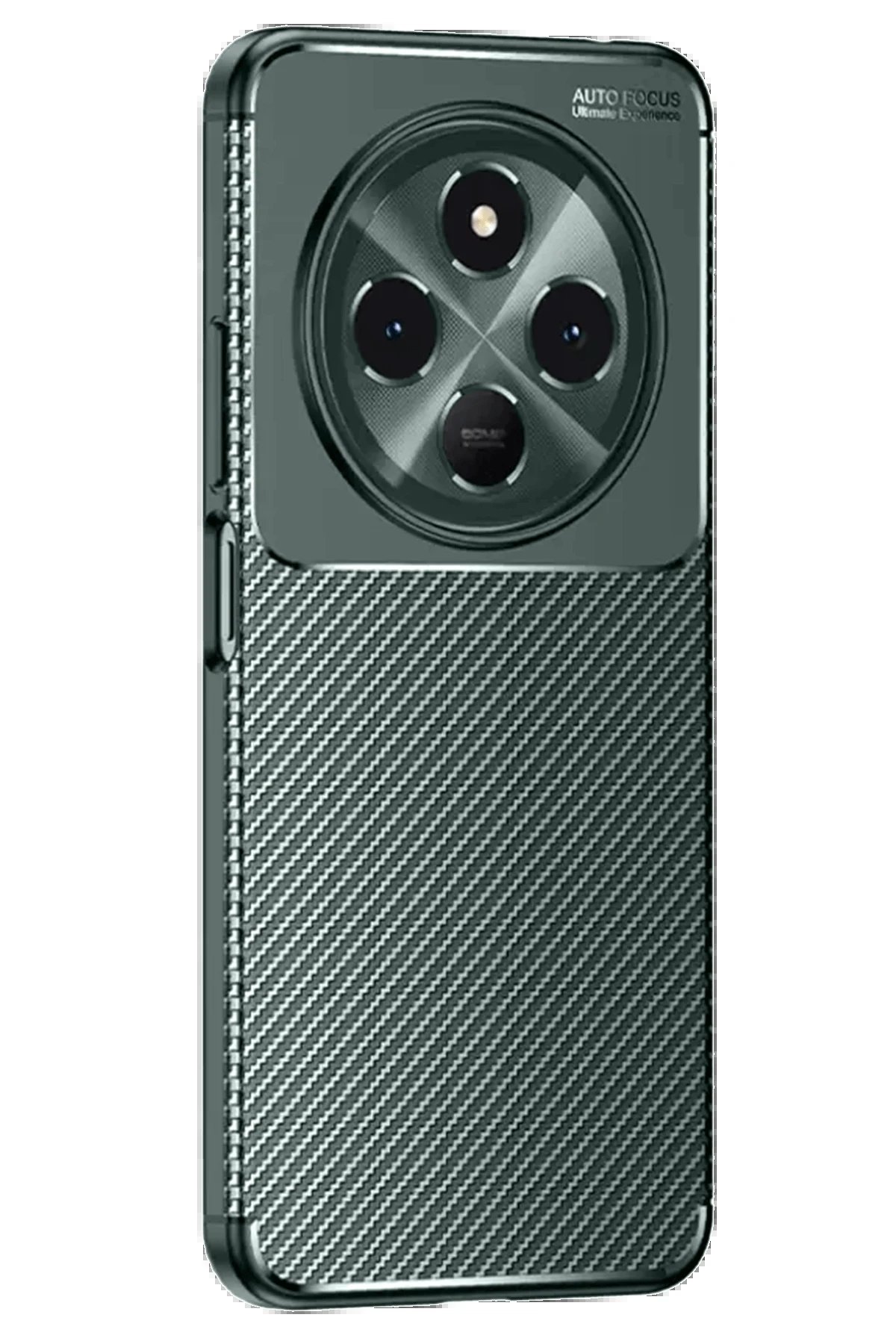 Tecno Spark 30C Kılıf Auto Focus Karbon Kapak - Koyu Yeşil-(5796) - Görsel 2