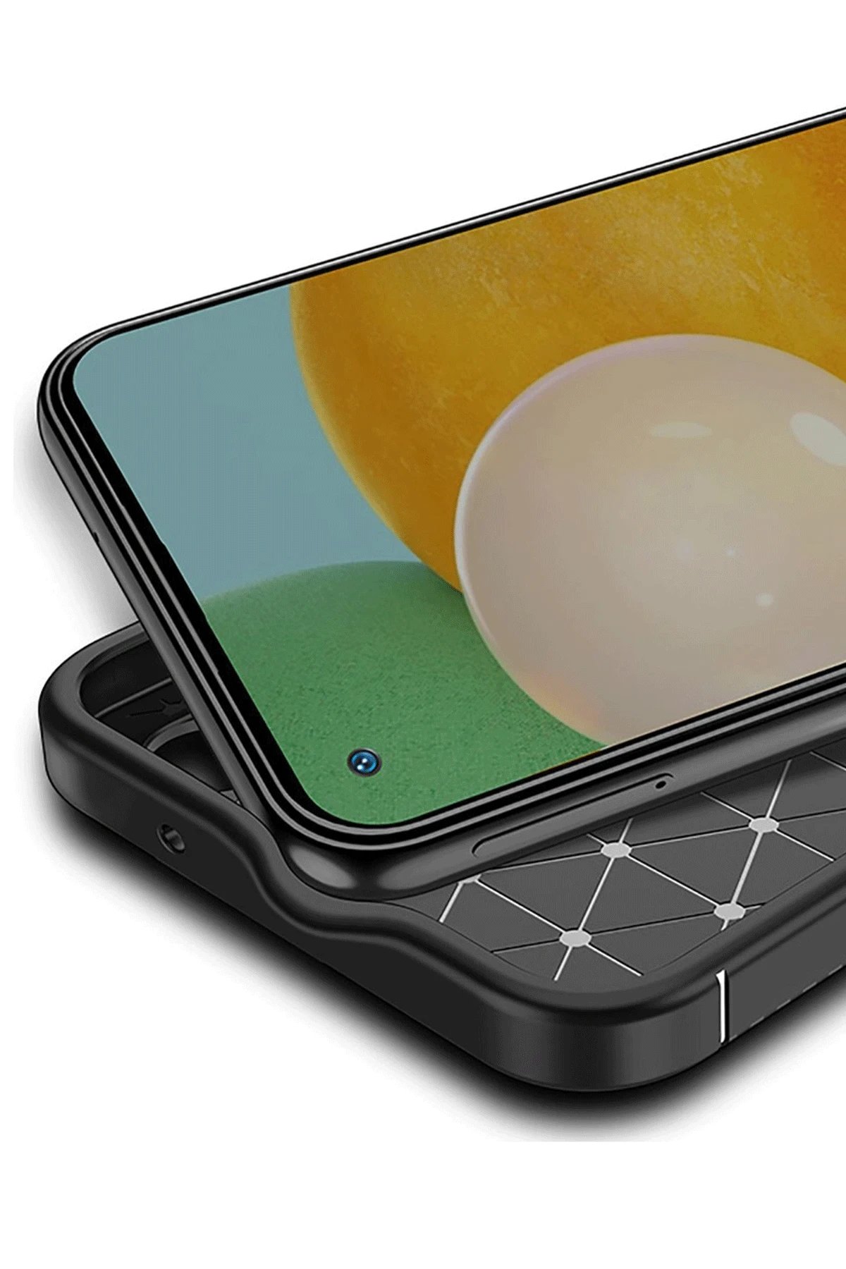 Tecno Spark 30 Kılıf Auto Focus Karbon Kapak - Siyah-(5796) - Görsel 3