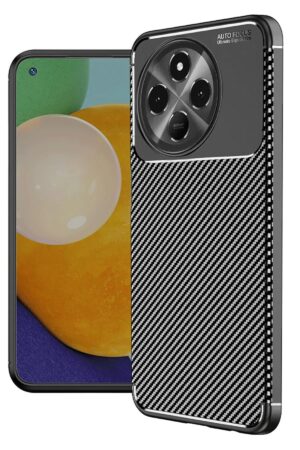 Tecno Spark 30 Pro Kılıf Auto Focus Karbon Kapak - Siyah-(5796)