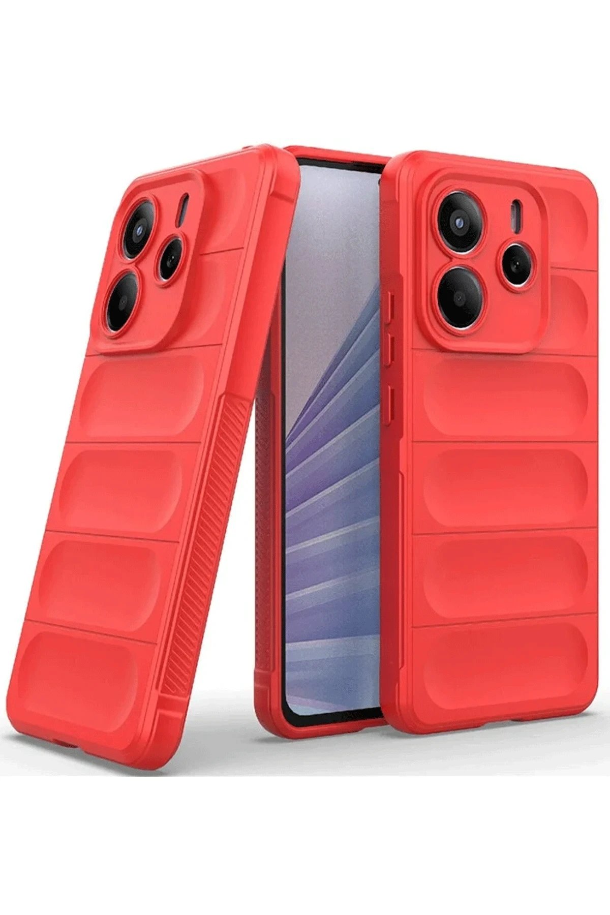 Xiaomi Redmi Note 14 4G Kılıf Optimum Silikon - Kırmızı-(5796) - Görsel 3