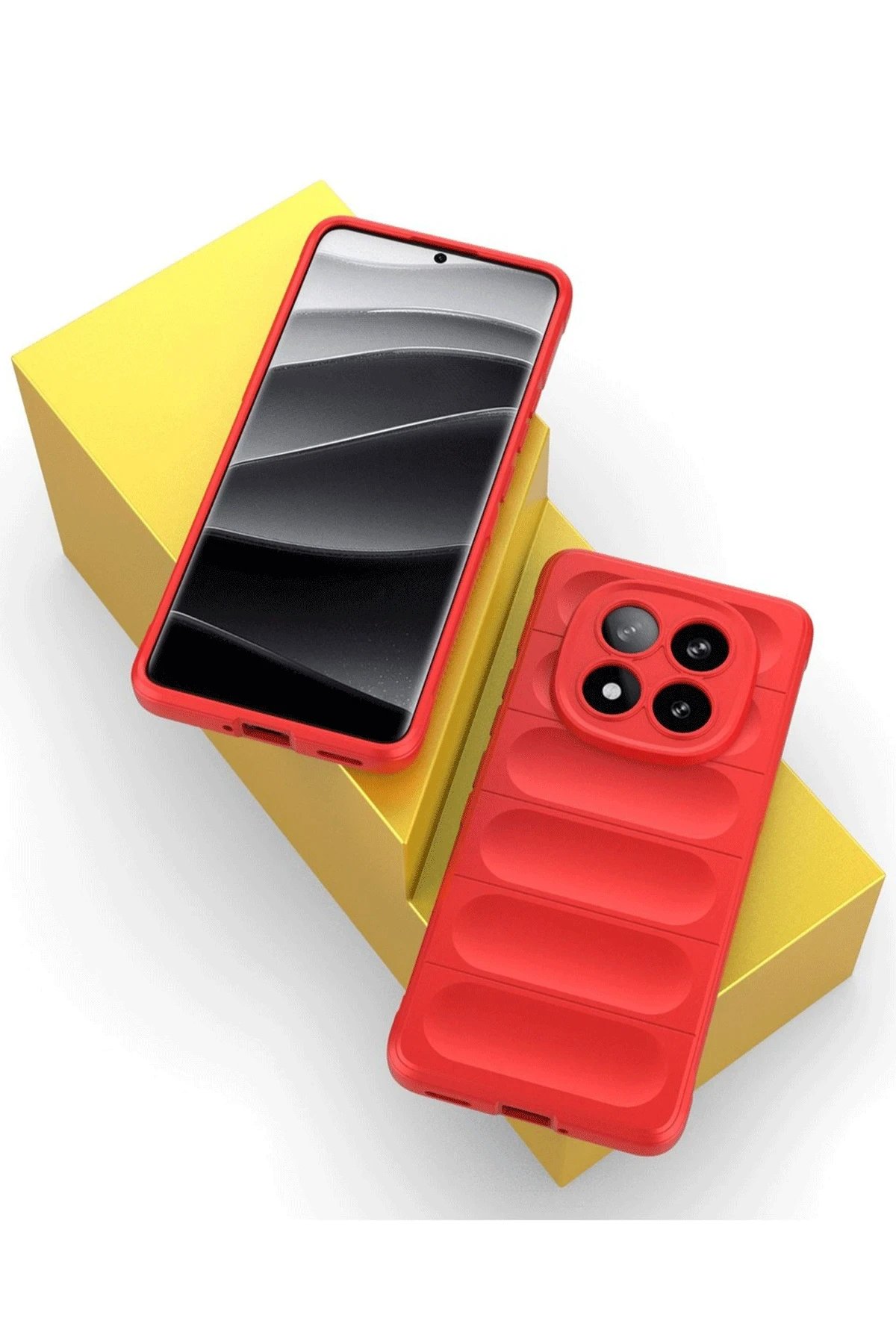 Xiaomi Redmi Note 14 Pro 4G Kılıf Optimum Silikon - Kırmızı-(5796) - Görsel 2