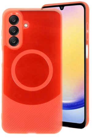 Samsung A16 5G Kılıf Maya Karbon Kapak - Kırmızı-(5796)