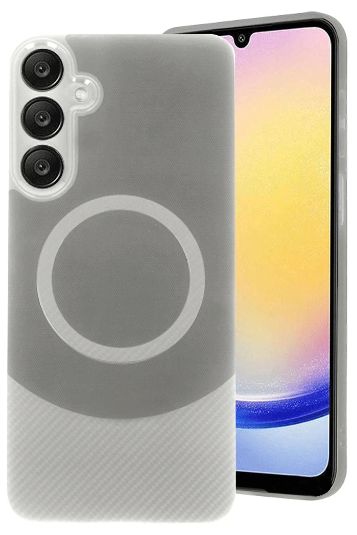 Samsung A36 Kılıf Maya Karbon Kapak - Gri-(5796) - Görsel 3