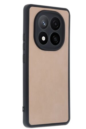 Xiaomi Redmi Note 14 Pro 4G Kılıf Aras Deri Kapak - Pudra-(5796)