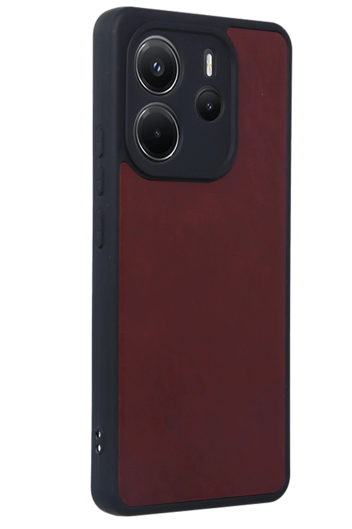 Xiaomi Redmi Note 14 4G Kılıf Aras Deri Kapak - Bordo-(5796) - Görsel 5