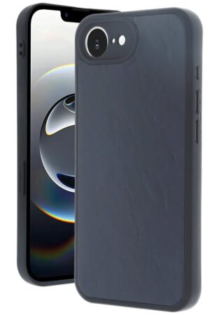 iPhone 16E Kılıf Aras Deri Kapak - Lacivert-(5796)