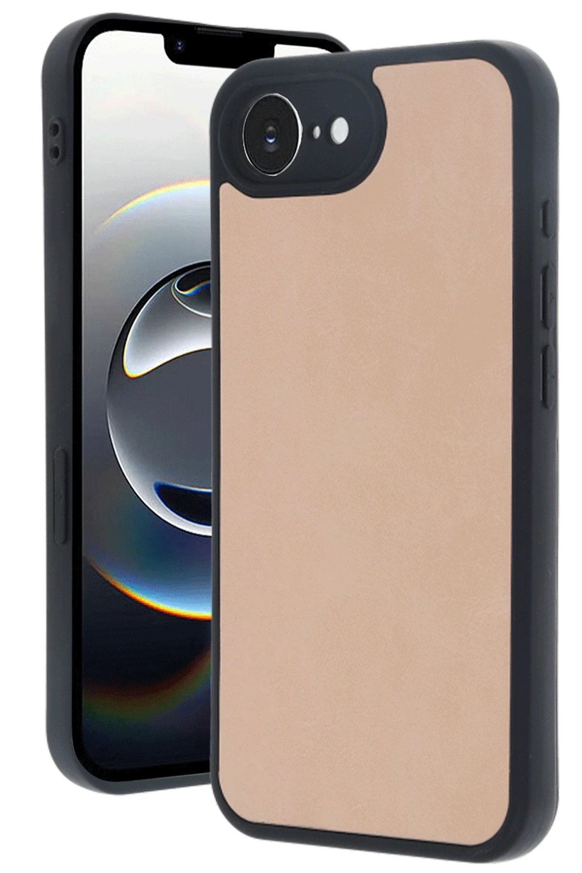 iPhone 16E Kılıf Aras Deri Kapak - Pudra-(5796) - Görsel 3