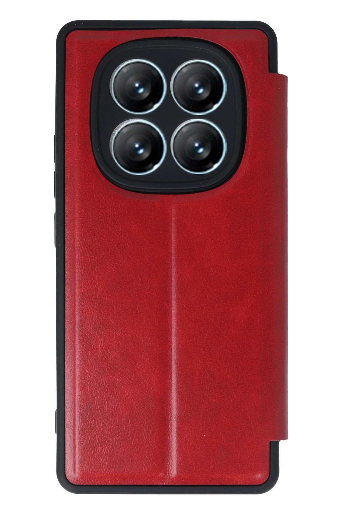 Xiaomi Redmi Note 14 Pro 4G Kılıf Flip Cover - Kırmızı-(5796) - Görsel 4