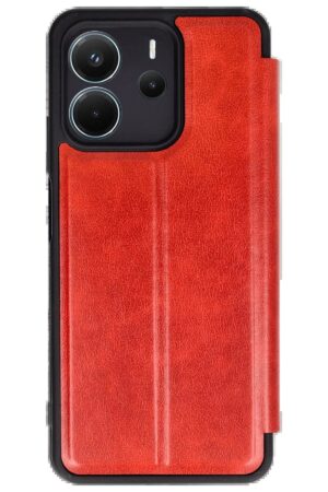 Xiaomi Redmi Note 14 4G Kılıf Flip Cover - Kırmızı-(5796)