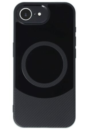 iPhone 16E Kılıf Maya Karbon Kapak - Siyah-(5796)