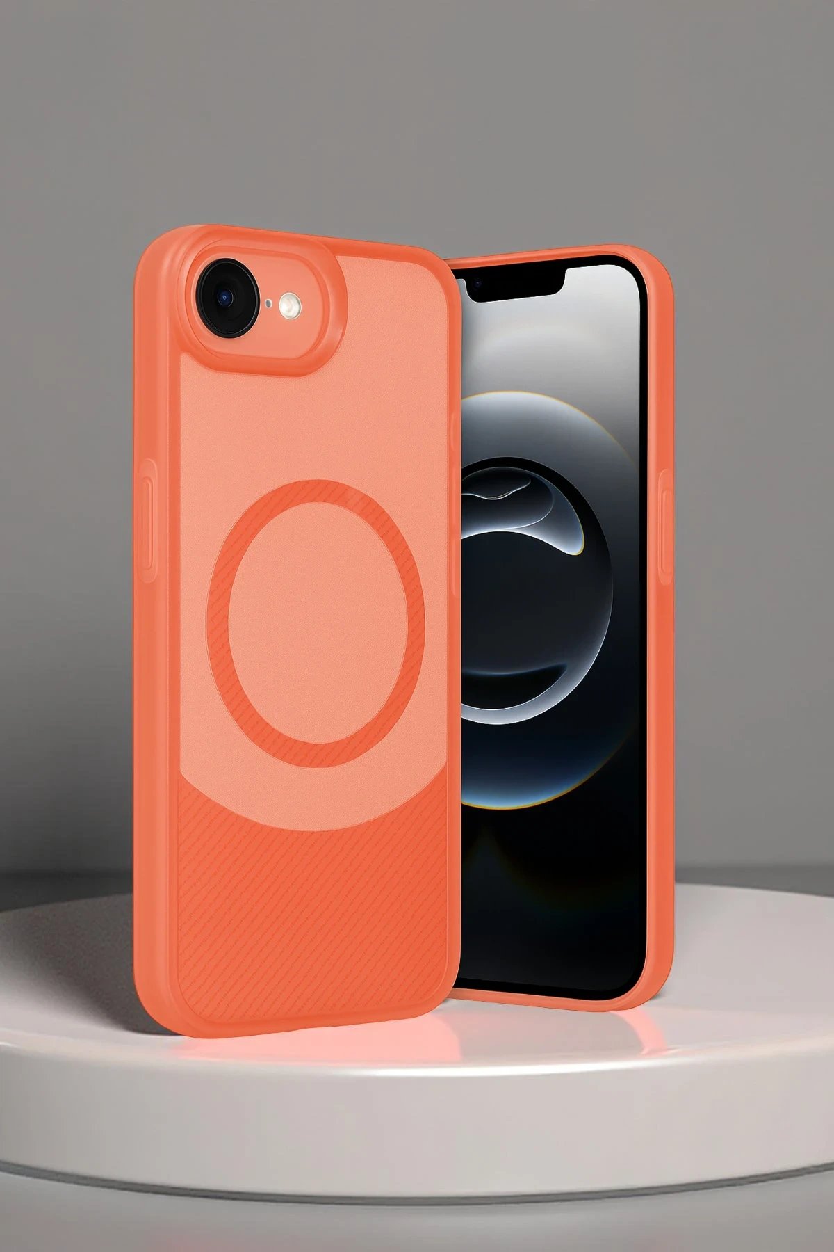 iPhone 16E Kılıf Maya Karbon Kapak - Mürdüm-(5796)