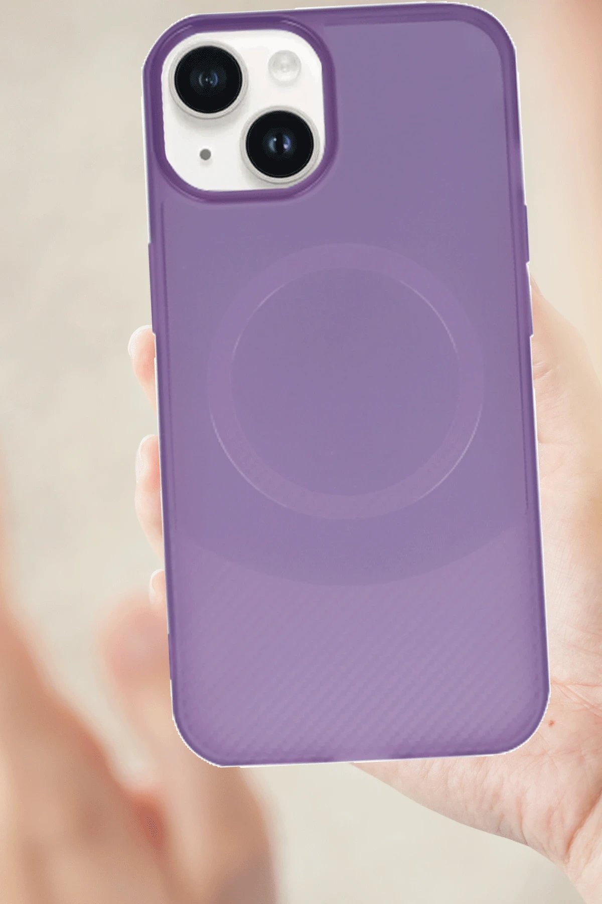 iPhone 14 Kılıf Maya Karbon Kapak - Su Yeşili-(5796) - Görsel 2