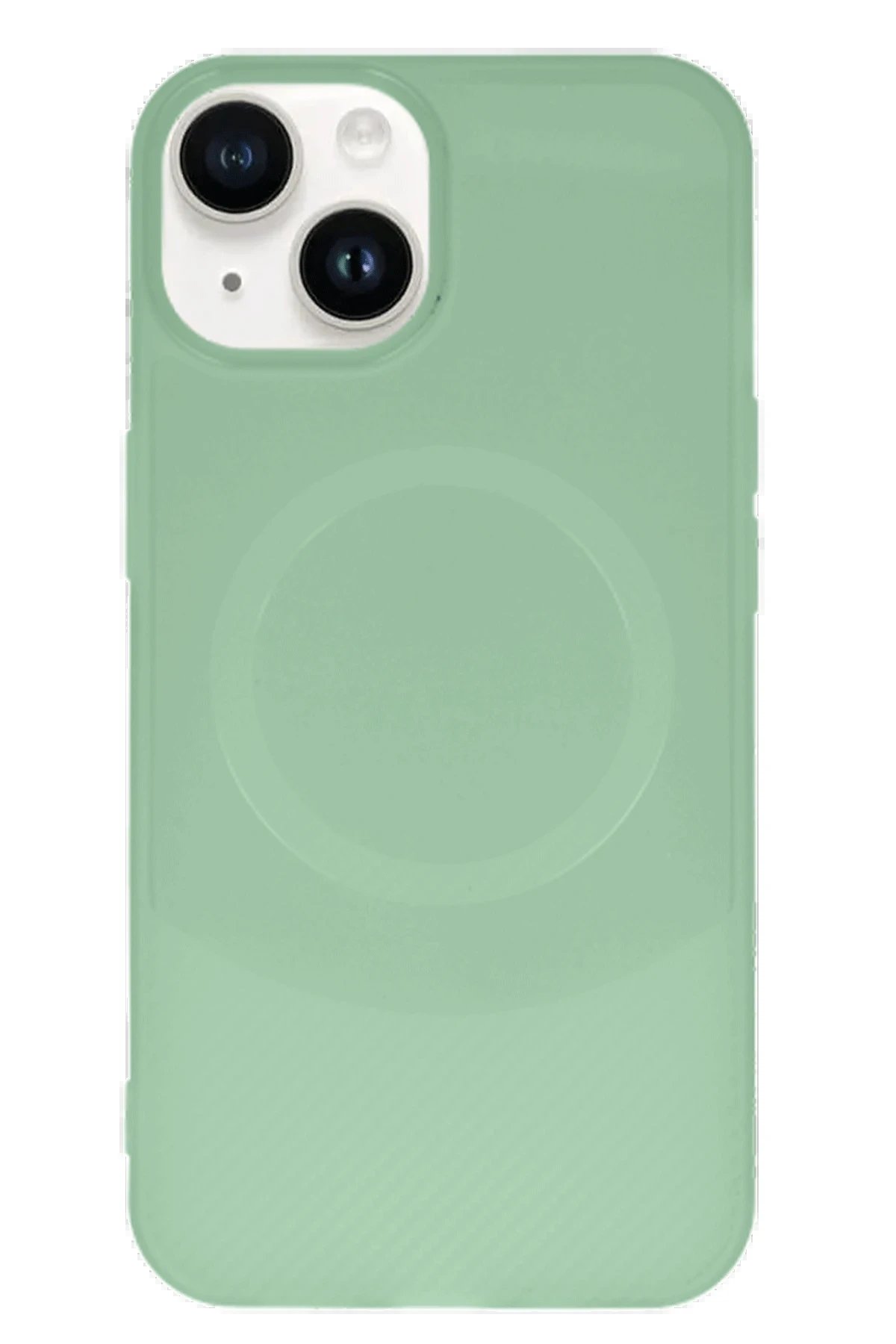 iPhone 14 Kılıf Maya Karbon Kapak - Su Yeşili-(5796) - Görsel 3