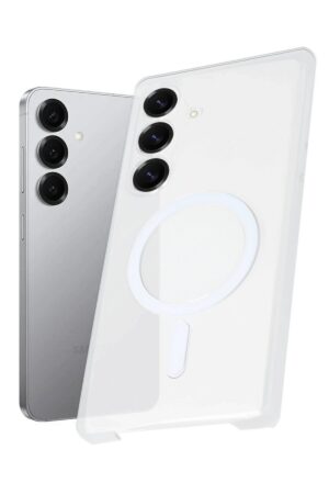 Samsung Galaxy S25 Kılıf PC Zara Magsafe Şeffaf Kılıf - Şeffaf-(5796)
