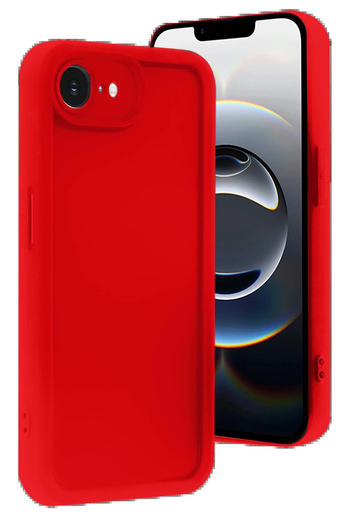 iPhone 16E Kılıf Viera Silikon - Kırmızı-(5796)