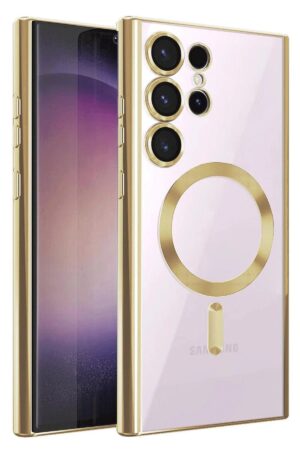 Samsung Galaxy S25 Ultra Kılıf Kross Magneticsafe Kapak - Gold-(5796)