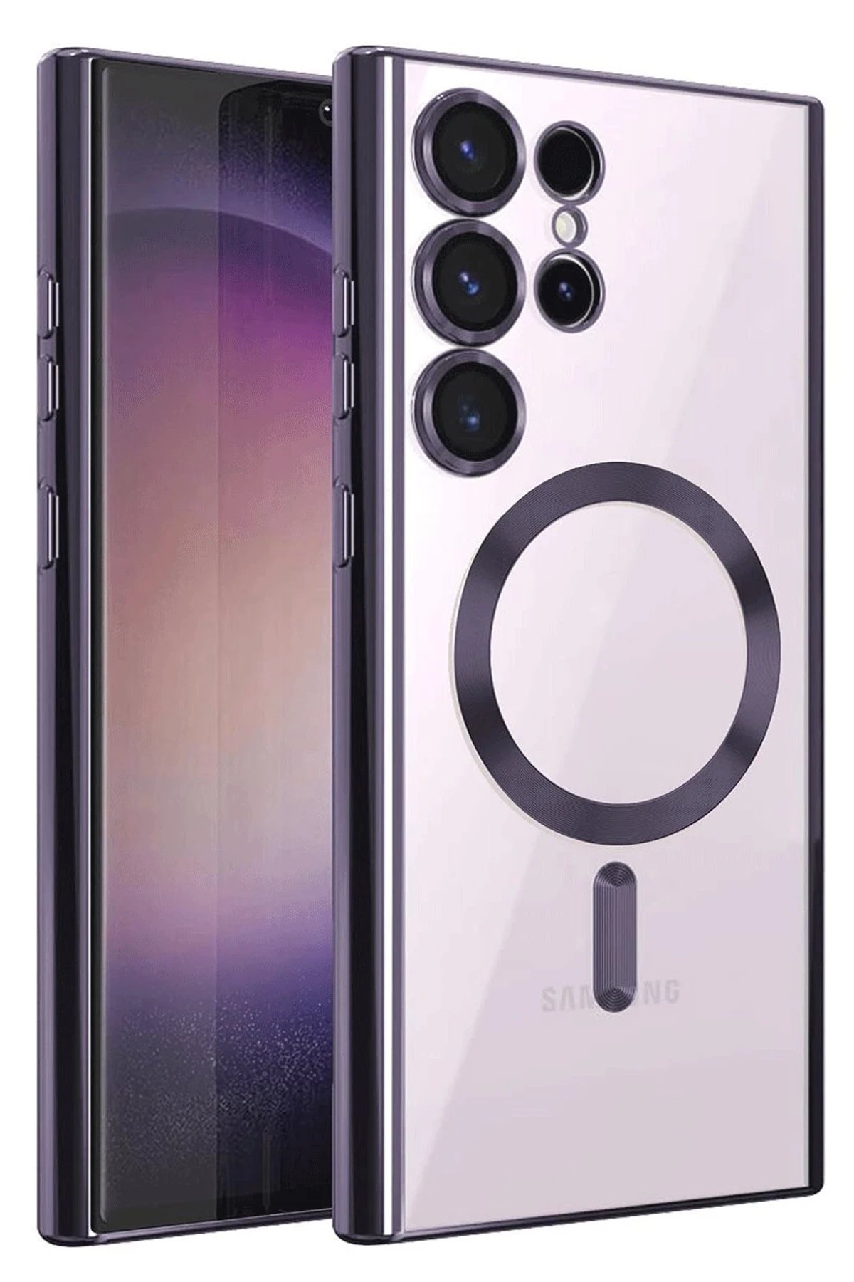 Samsung Galaxy S25 Ultra Kılıf Kross Magneticsafe Kapak - Mor-(5796)