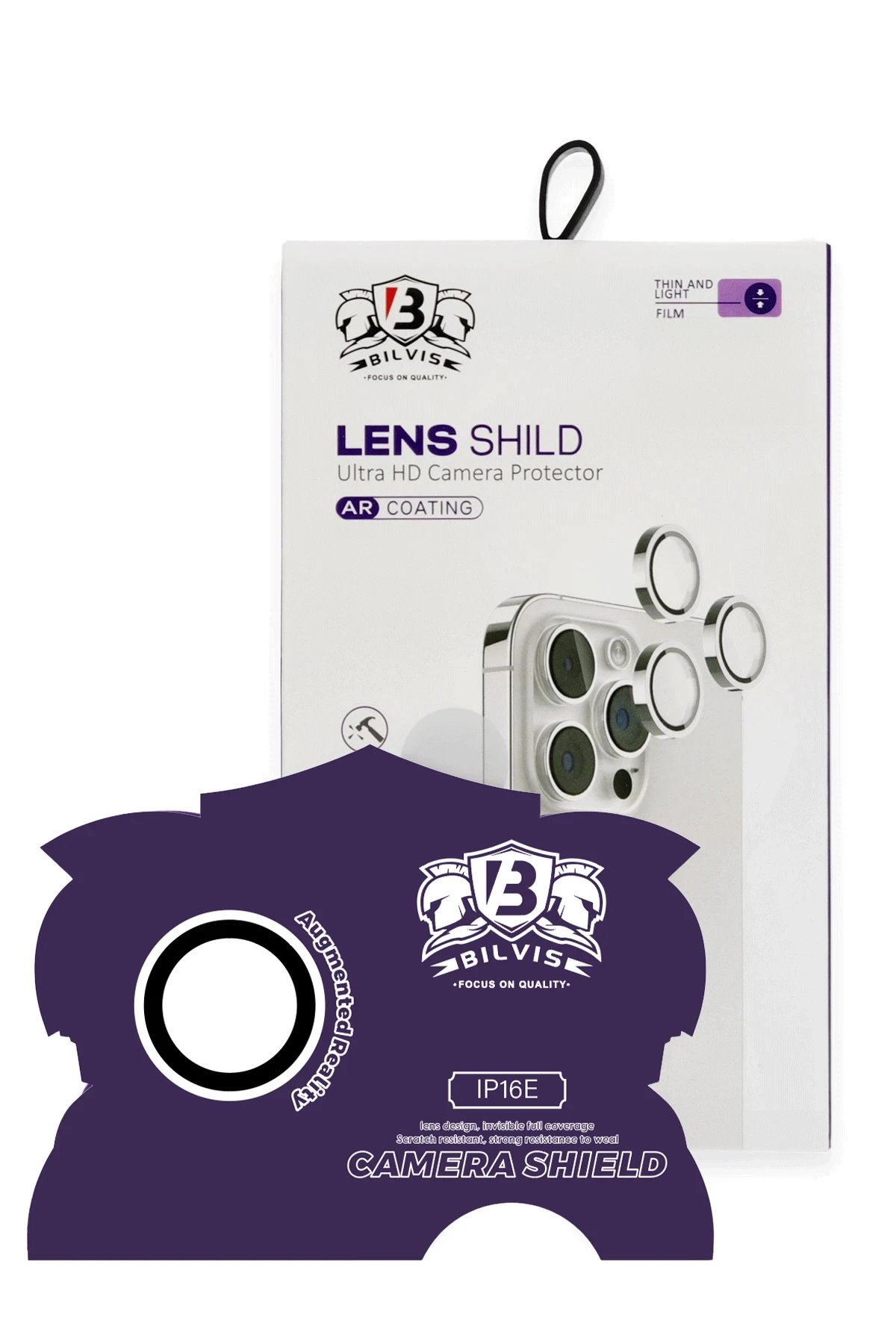 iPhone 16E Bilvis Titan Kamera Lens - Beyaz-(5796)