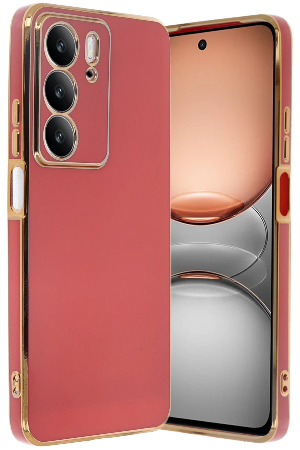 Realme C75 4G Kılıf Volet Silikon - Kırmızı-(5796)