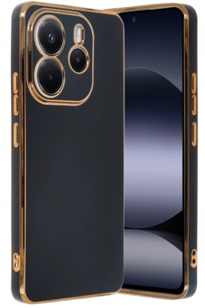 Xiaomi Redmi Note 14 4G Kılıf Volet Silikon - Siyah-(5796)