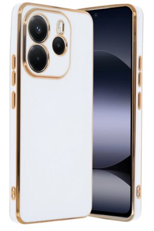 Xiaomi Redmi Note 14 4G Kılıf Volet Silikon - Beyaz-(5796)