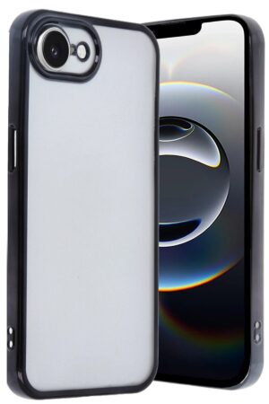 iPhone 16E Kılıf Lensli Silikon - Siyah-(5796)