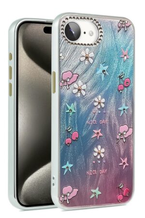 iPhone 16E Kılıf Blade Aynalı Desenli Kapak - Desen 4-(5796)