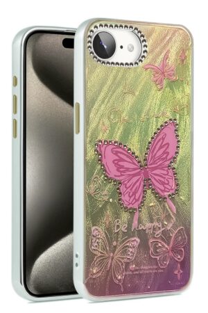 iPhone 16E Kılıf Blade Aynalı Desenli Kapak - Desen 5-(5796)