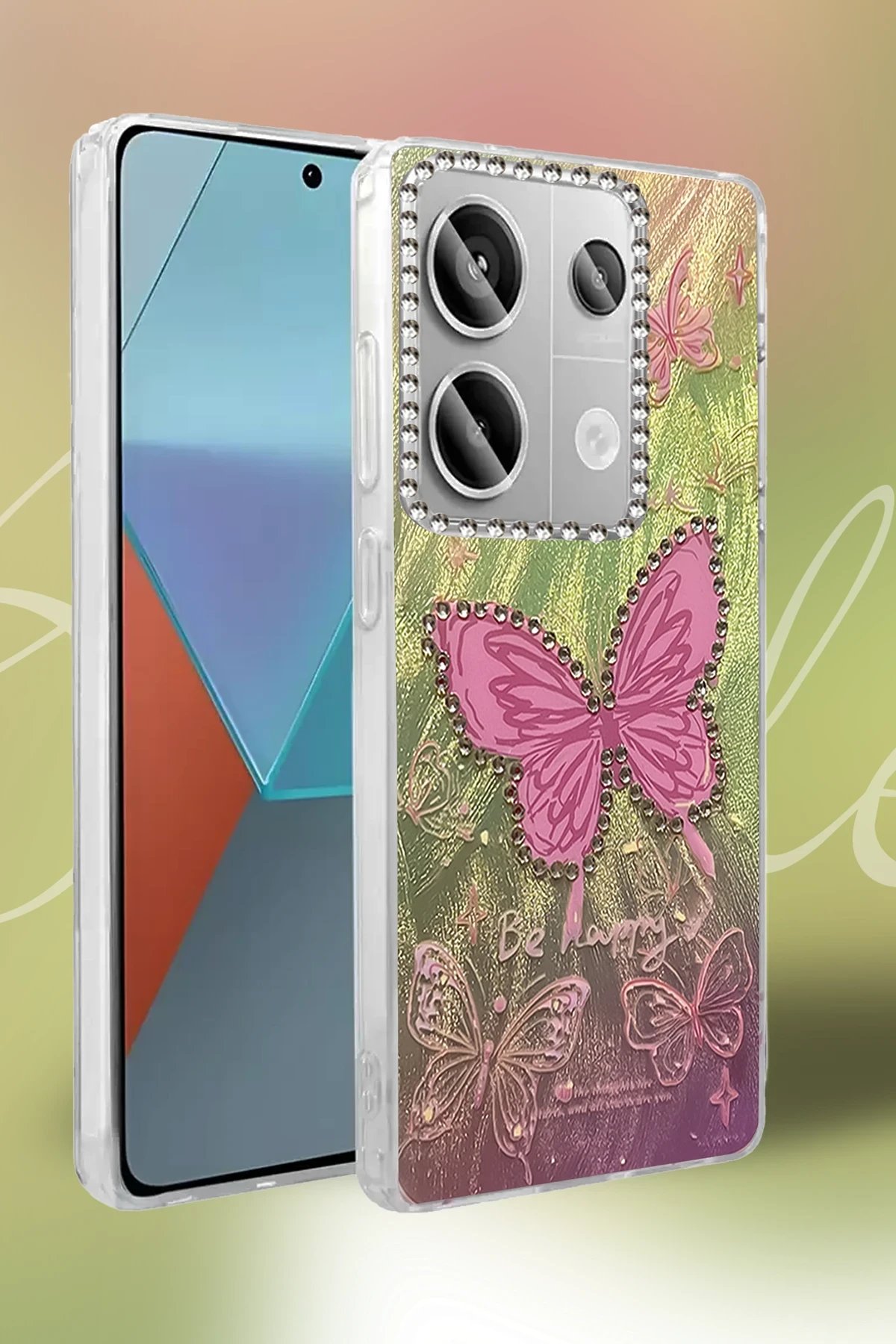 Xiaomi Redmi Note 13 Pro 4G Kılıf Blade Aynalı Desenli Kapak - Desen 2-(5796)