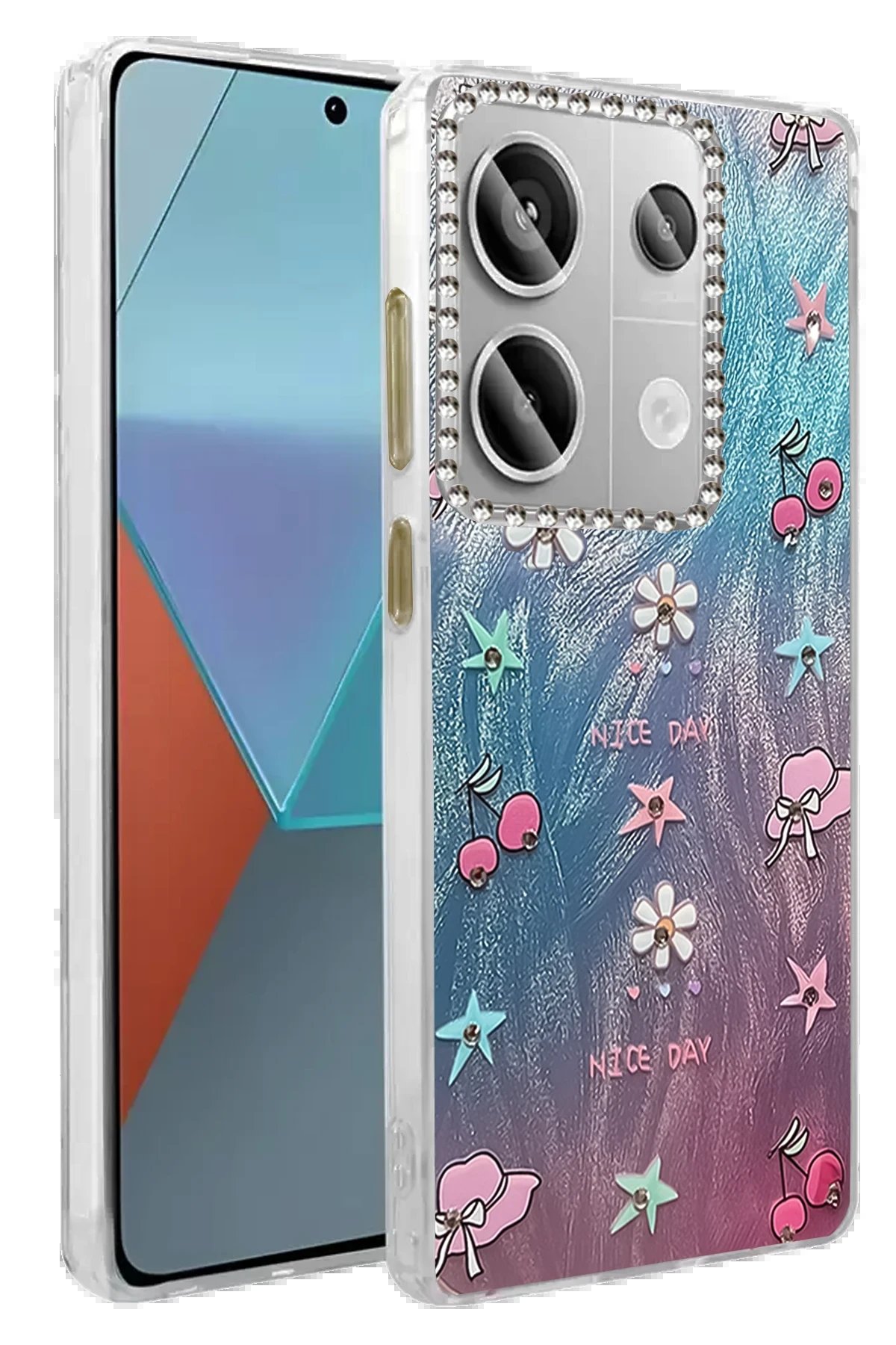 Xiaomi Redmi Note 13 Pro 4G Kılıf Blade Aynalı Desenli Kapak - Desen 4-(5796) - Görsel 2