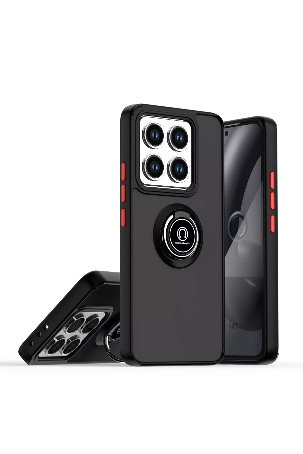 Xiaomi Mi 15 Kılıf Montreal Yüzüklü Silikon Kapak - Siyah-(5796) - Görsel 3